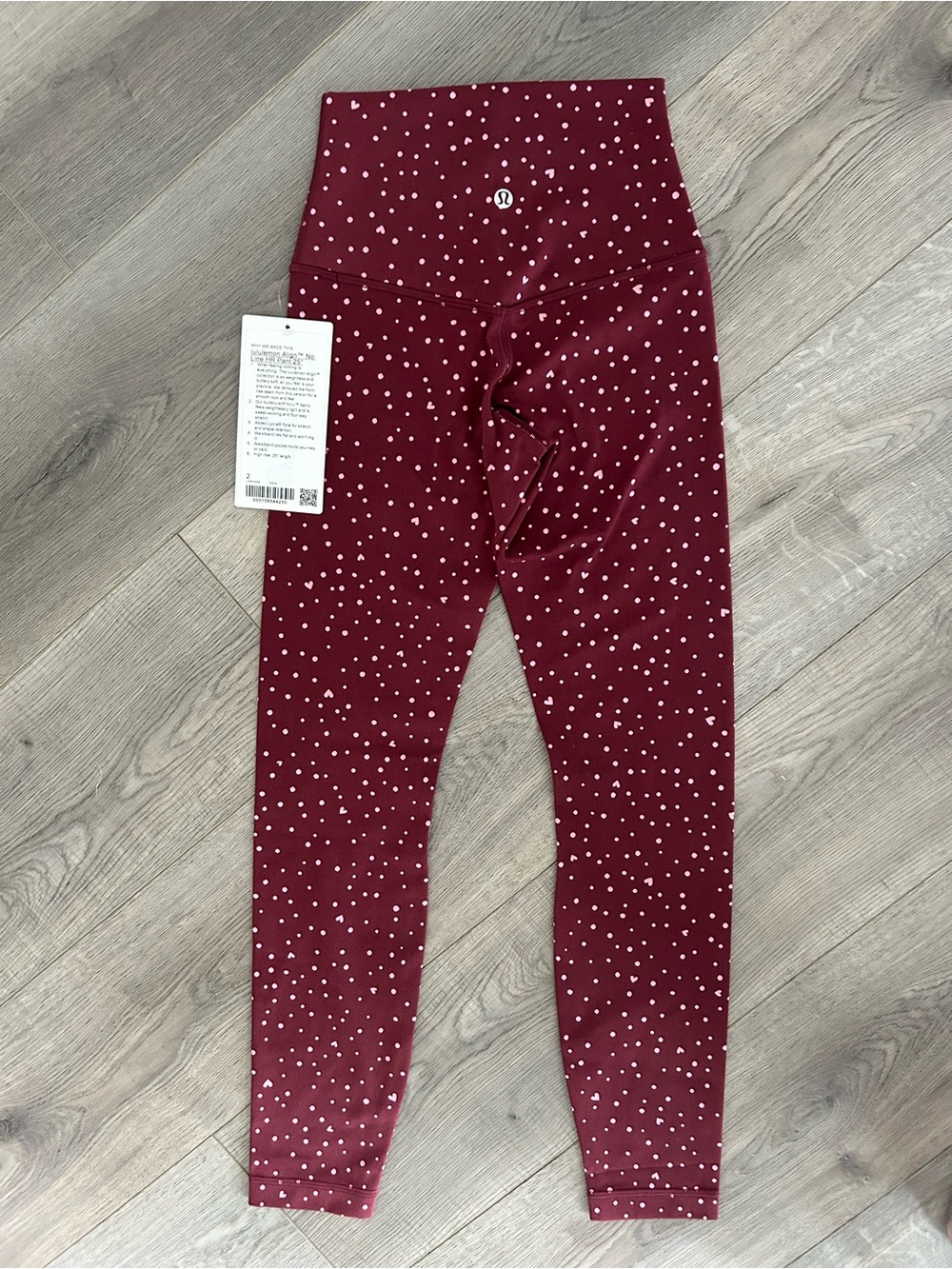 lululemon athletica Align HR Pant 25” Burgundy Dot High-Rise Leggings